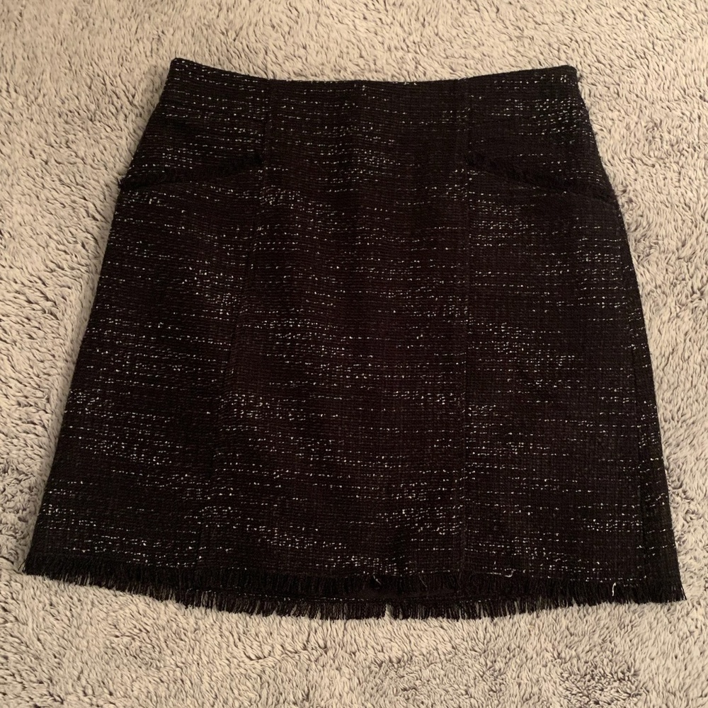 LOFT black stiched skirt